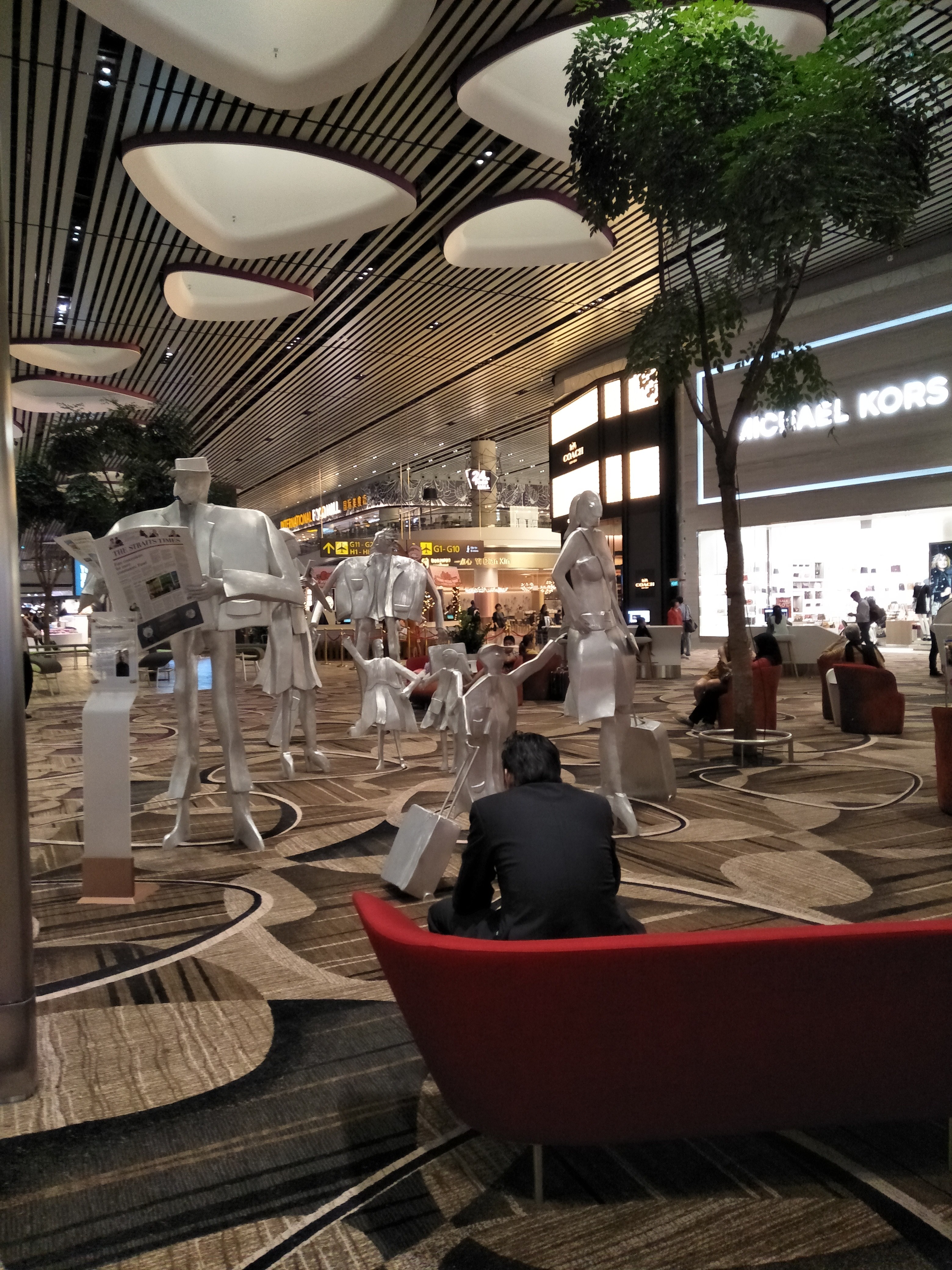 Modern Art Monument in Terminal 4 Changi Airport