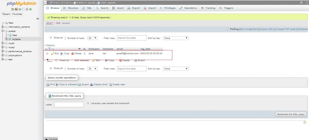 Inserting Data into a MySQL Database Table – CreatifWerks