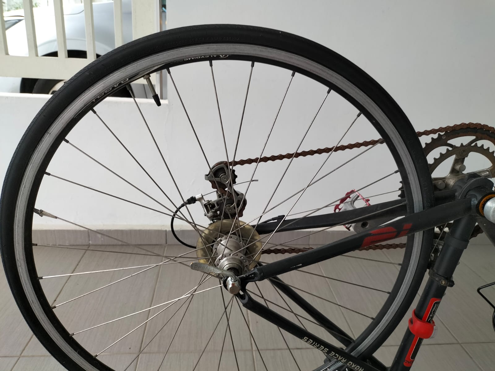 replace bike tube without removing wheel